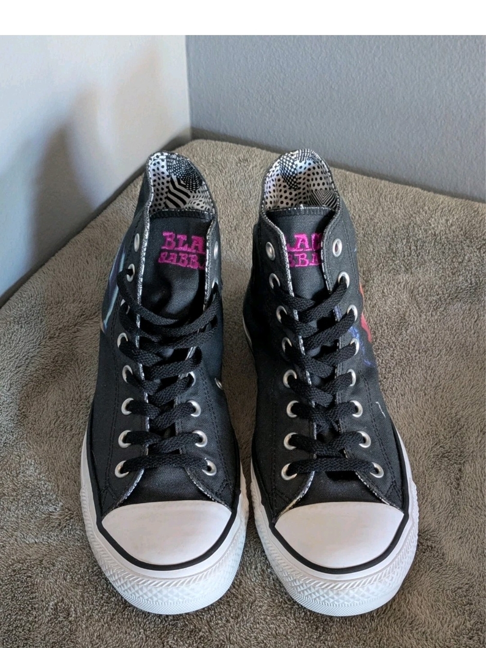 Black Sabbath Converse Paranoid Size Men's 8 Women’s 10 High Top Sneakers Rare